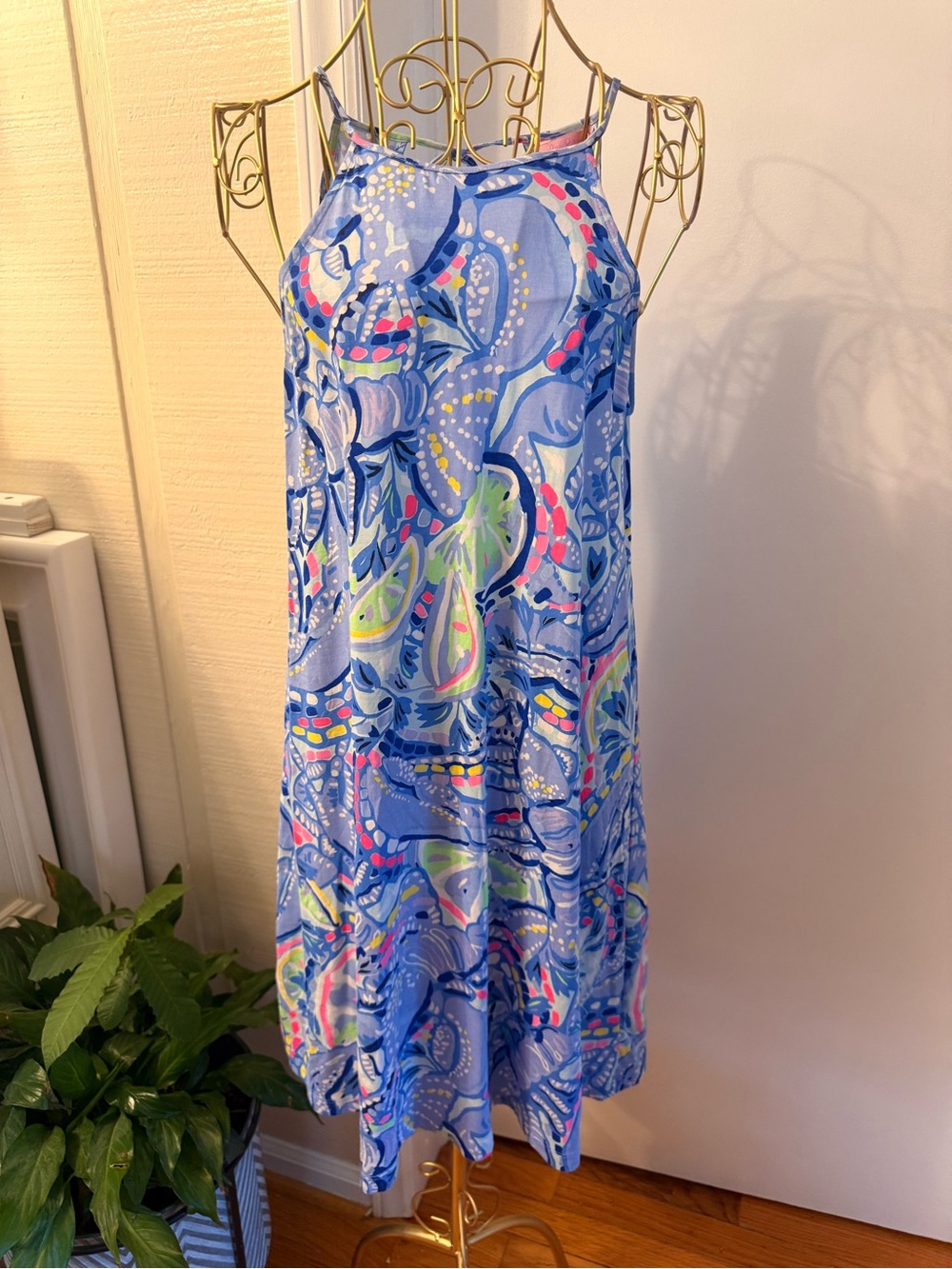 Lilly Pulitzer Pink Label Blue Floral dress - XS - Picture 1 of 3
